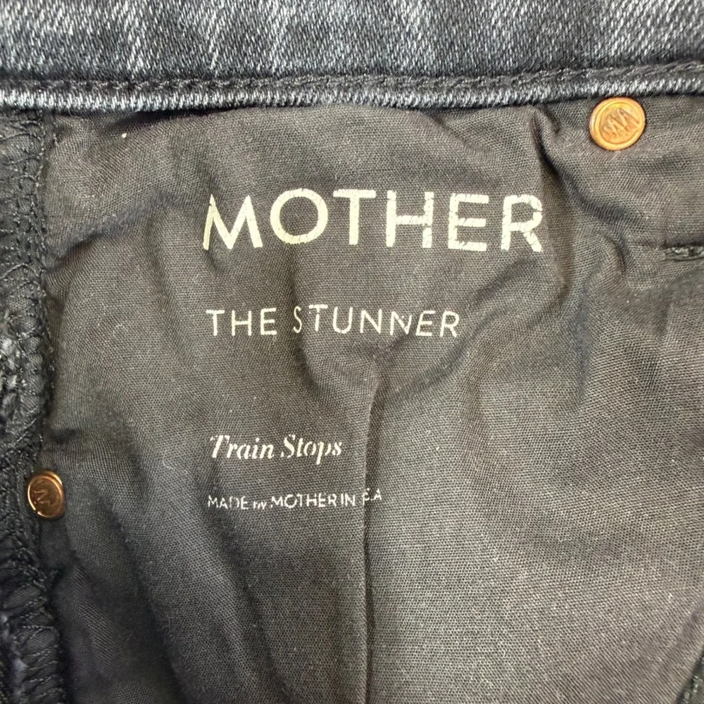 MOTHER The Stunner Skinny Jeans Women's Size 28 Gray Train Stops Denim‎